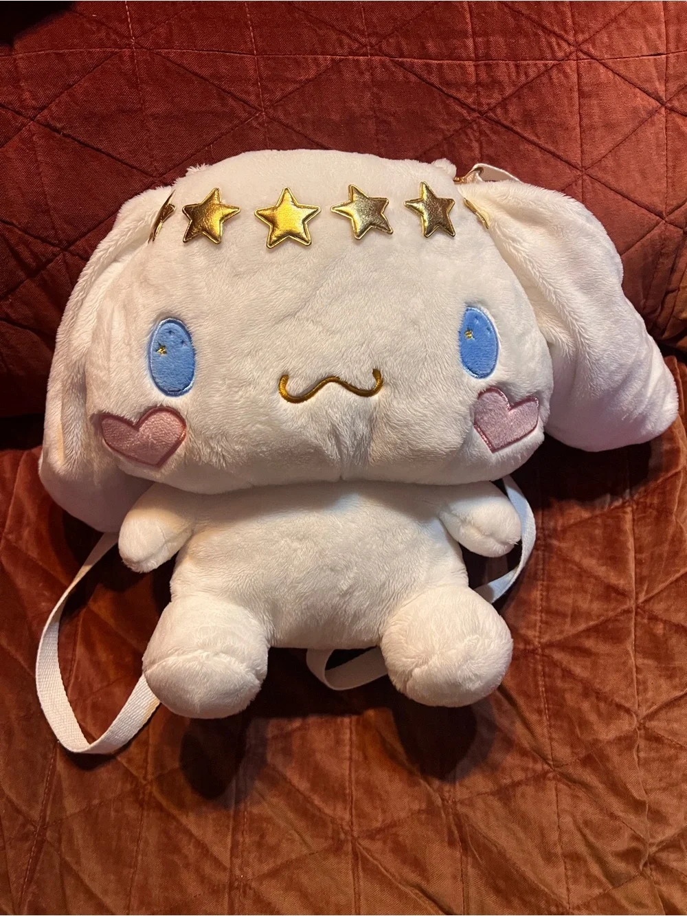 Plush Star Crown White Bunny Backpack - Kids Accessories
